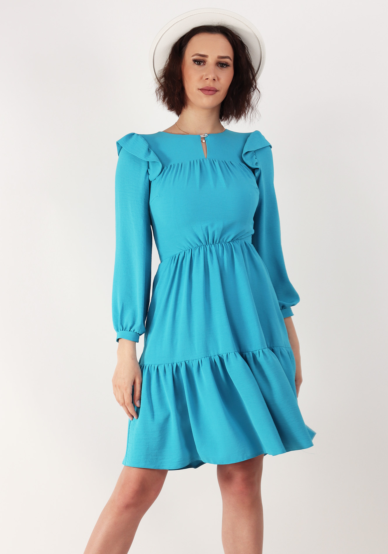 Rochie Lejera Din Crep Elastic Bleo 36